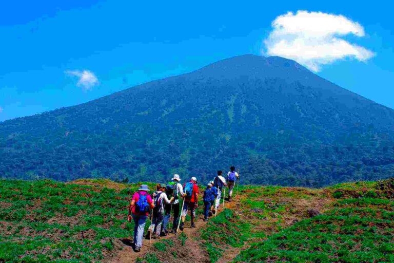 Mount Bisoke,Mount Bisok,Mount Bisoke Hike, Crater Lake on Mount Bisoke Rwanda Mount Bisoke Rwanda Gorilla trekking